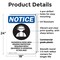 Signmission Hazardous Noise Area OSHA Notice Sign, Plastic, 18in W x 24in L, 2PK OS-2PACK-NS-P-1824-V-13323 - alternate 2